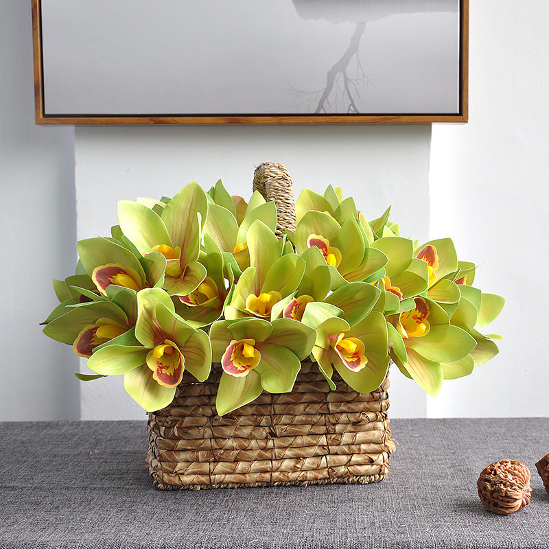 Orquídeas artificiales con tacto real de 10" para bodas y eventos - Blanco