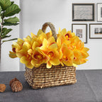 Orquídeas artificiales con tacto real de 10" para bodas y eventos - Amarillo