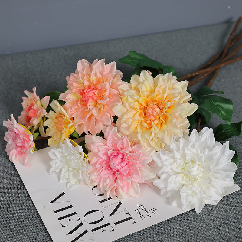 Dalias artificiales de 24" x 9" para bodas y eventos - Rosa