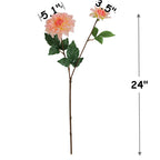 Dalias artificiales de 24" x 9" para bodas y eventos - Champán