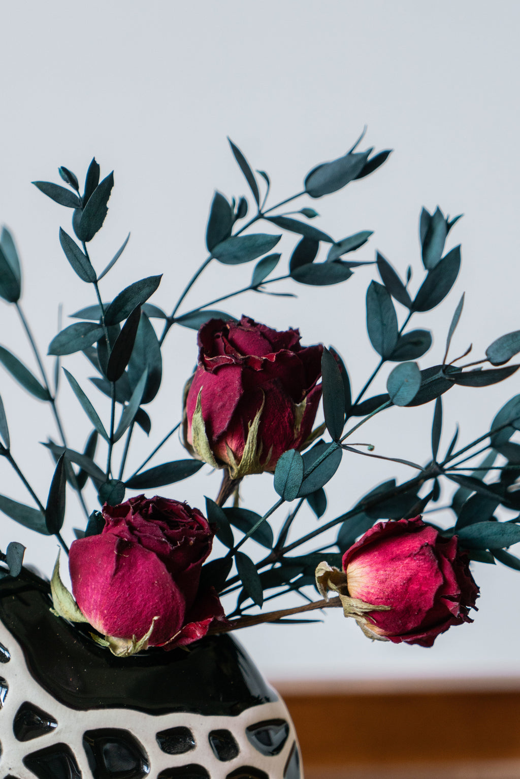 Rosas artificiales de 9" x 14" para decoración de interiores