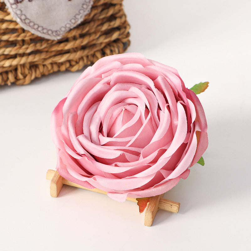Rosas artificiales de 3" x 3" para bodas y eventos - Degradado champán
