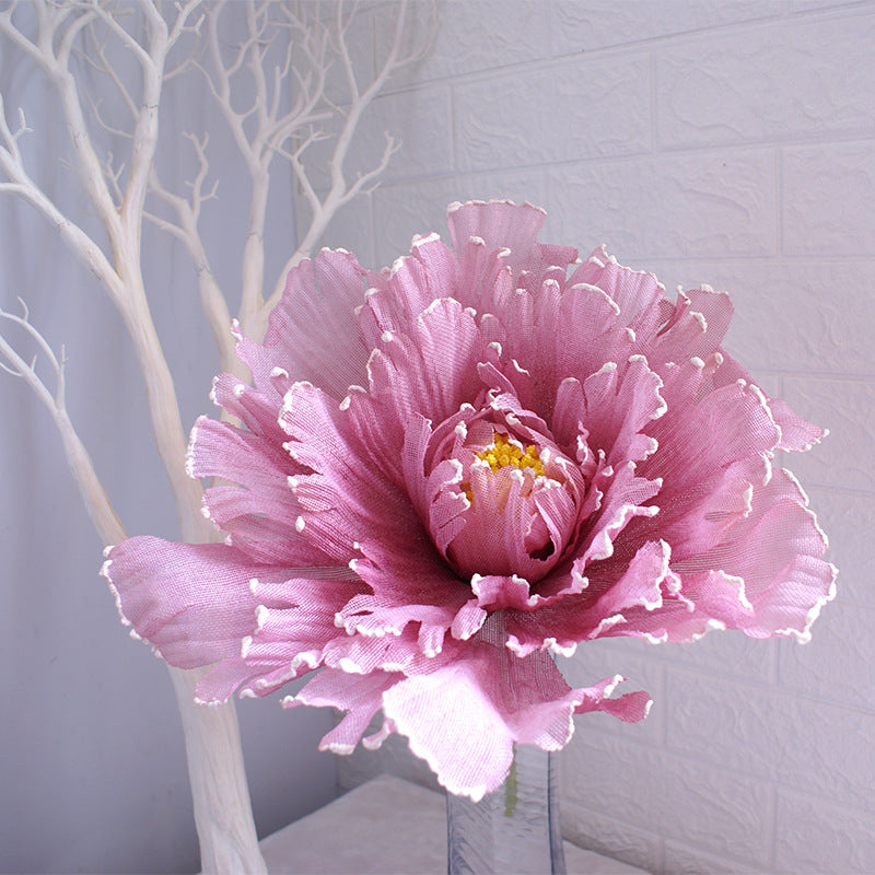 Peonías artificiales de 15" x 5" para bodas y eventos - 11.8" Rosa