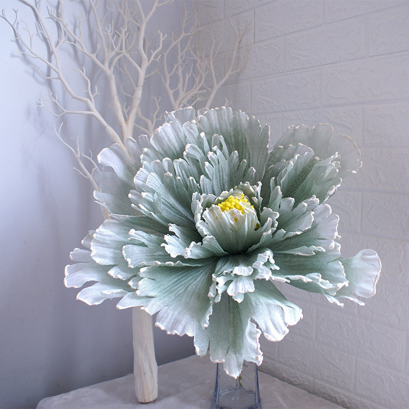 Peonías artificiales de 15" x 5" para bodas y eventos - 11.8" Azul