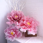 Peonías artificiales de 15" x 5" para bodas y eventos - 11.8" Coral