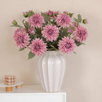 Dalias artificiales de 25" 6 piezas para bodas y eventos - Morado
