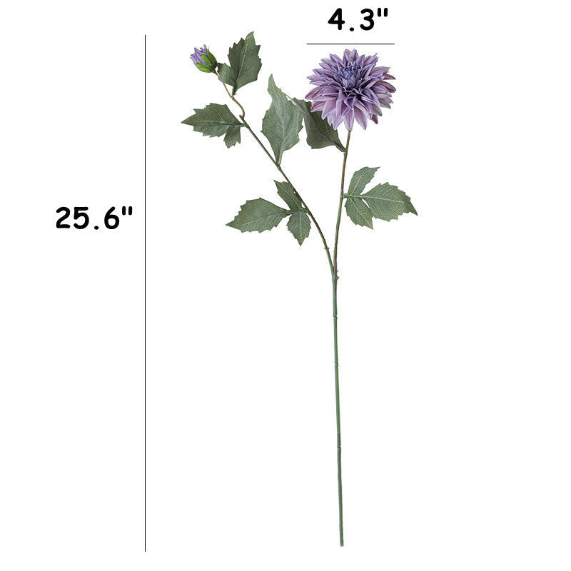Dalias artificiales de 25" 6 piezas para bodas y eventos - Verde