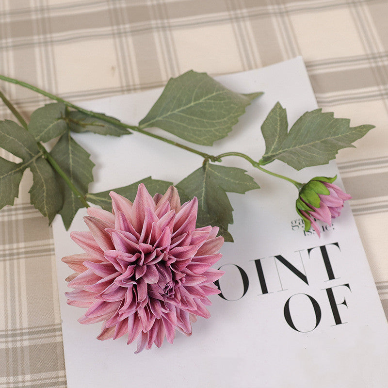 Dalias artificiales de 25" 6 piezas para bodas y eventos - Coffee