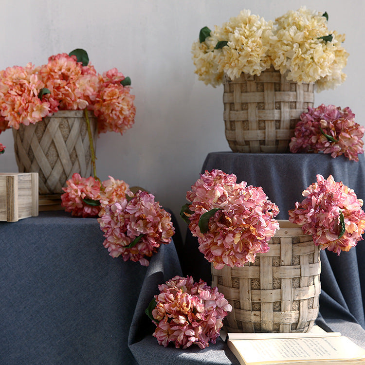 Hortensias artificiales de 13" para bodas y eventos - Blanco