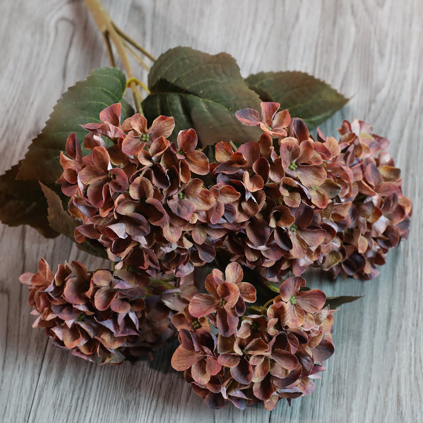 Hortensias artificiales con resistencia a los rayos UV de 17" para jardín, balcón y terraza - Degradado rosa