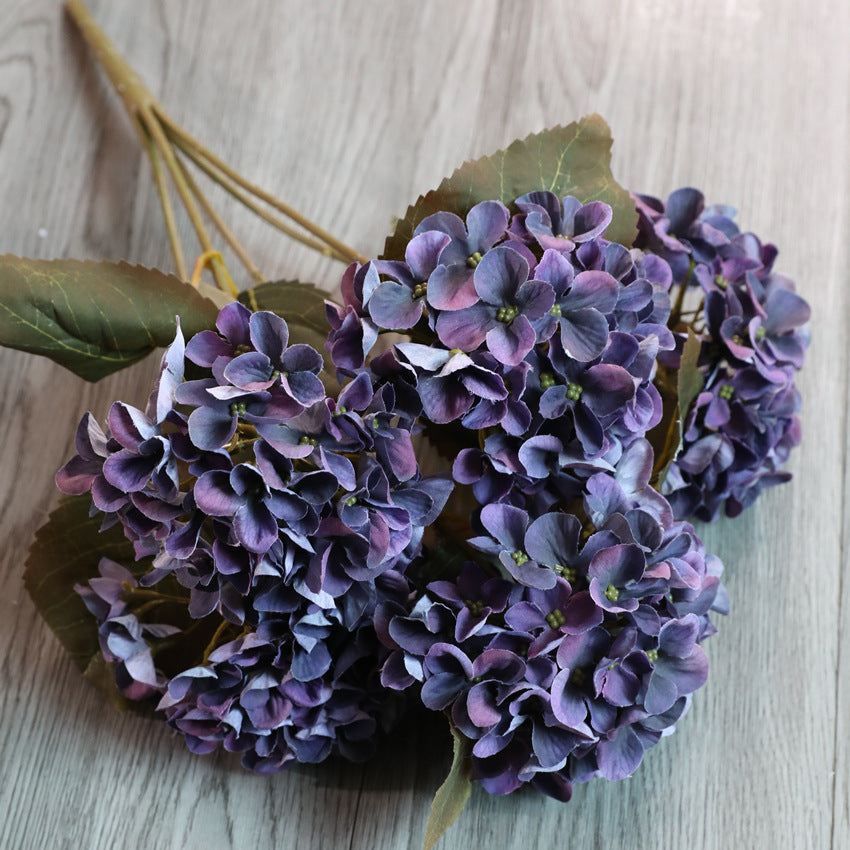 Hortensias artificiales con resistencia a los rayos UV de 17" para jardín, balcón y terraza - Rosa