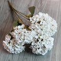 Hortensias artificiales con resistencia a los rayos UV de 17" para jardín, balcón y terraza - Light coffee