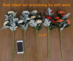 Crisantemos artificiales de 24" x 9" 2 piezas para bodas y eventos