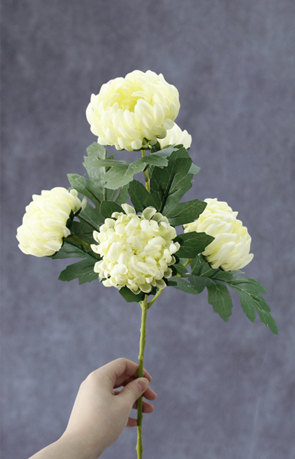 Crisantemos artificiales de 24" x 9" 2 piezas para bodas y eventos