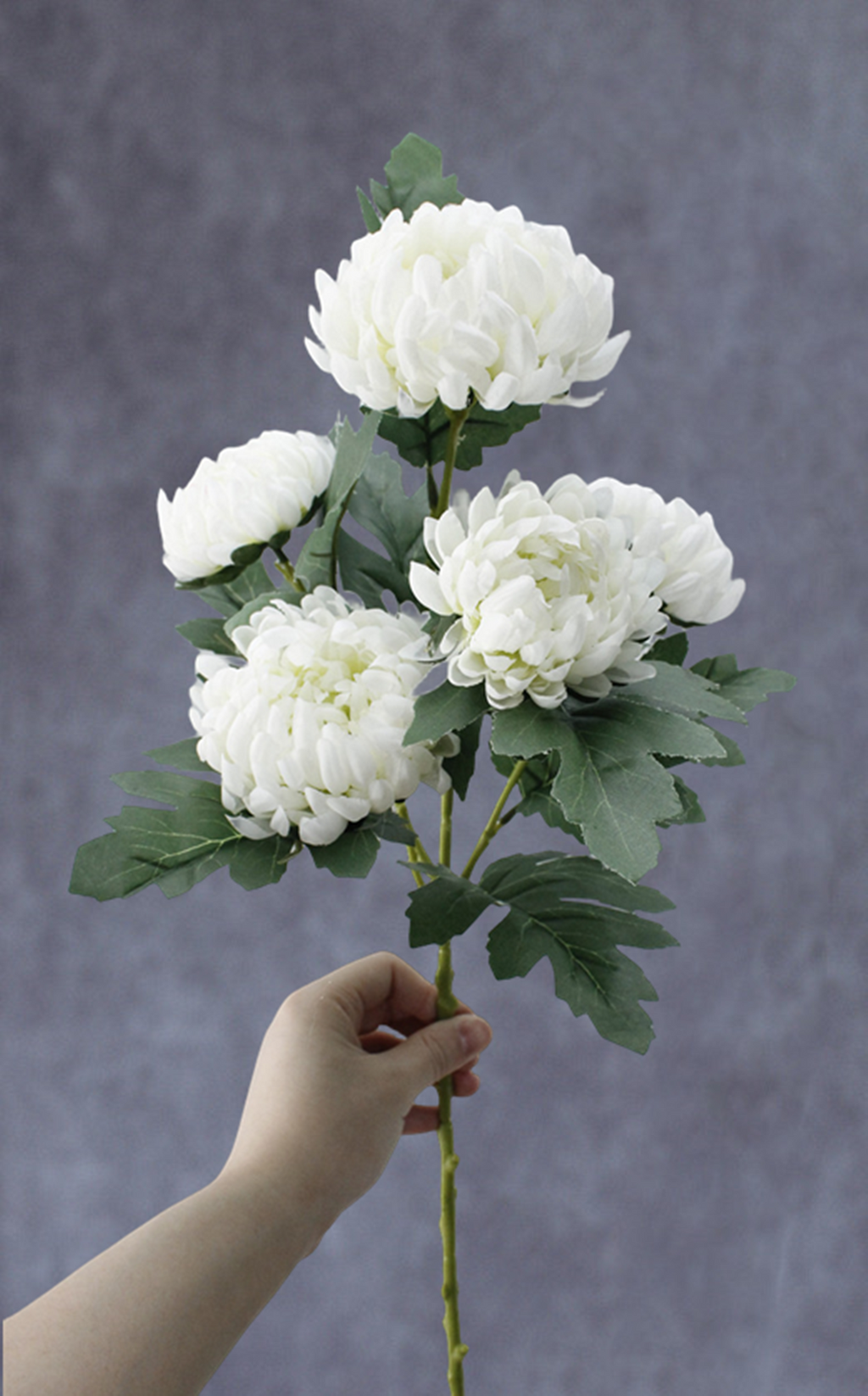 Crisantemos artificiales de 24" x 9" 2 piezas para bodas y eventos