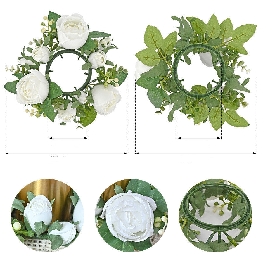 Rosas artificiales de 7" x 7" para bodas y eventos - Rosa claro