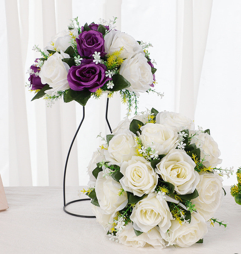 Rosas artificiales de 5" x 9" 2 piezas para bodas y eventos - Blanco