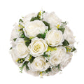 Rosas artificiales de 5" x 9" 2 piezas para bodas y eventos - Deep azul/blanco