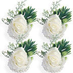 Rosas artificiales de 3" x 3" para bodas y eventos