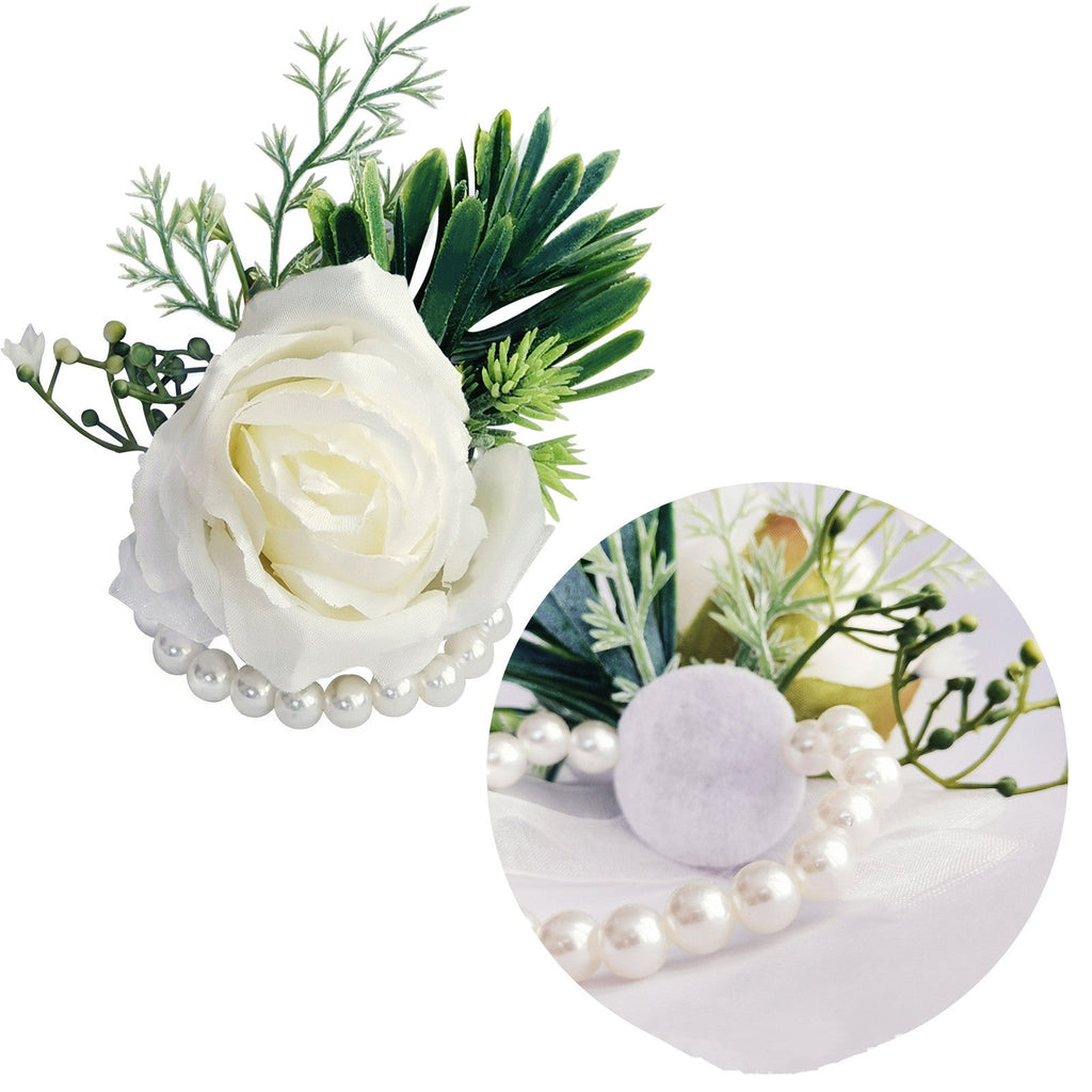 Rosas artificiales de 3" x 3" para bodas y eventos - Crema