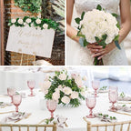 Rosas artificiales de 9" x 3" 25 piezas para bodas y eventos - Azul real