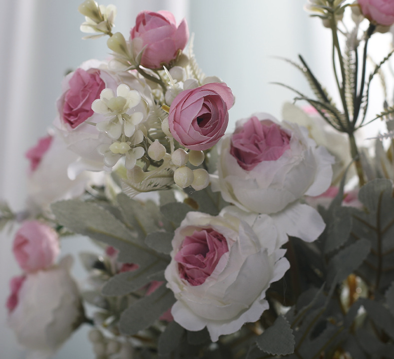 Rosas artificiales de 21" para bodas y eventos - Azul