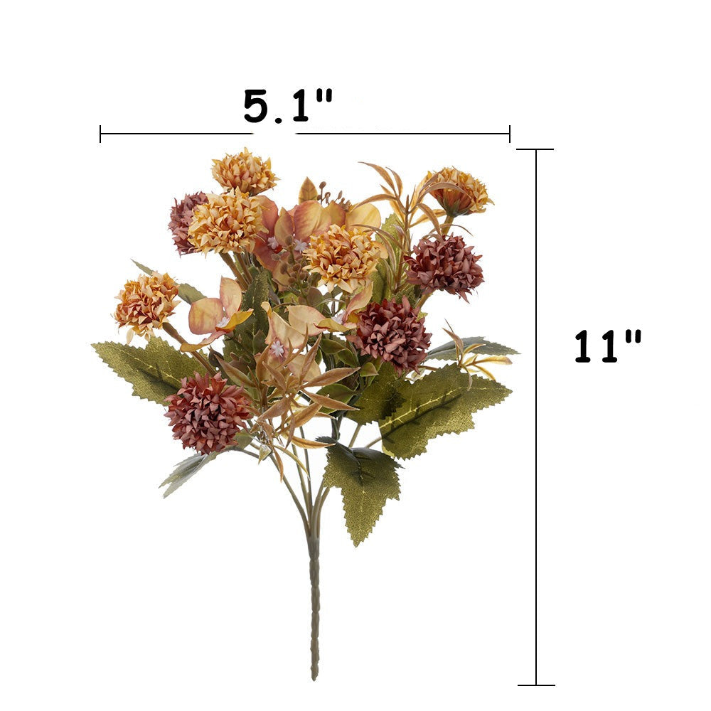 Rosas artificiales de 11" para bodas y eventos - Fall amarillo