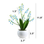 Lirios artificiales con resistencia a los rayos UV con tacto real de 11" x 8" para jardín, balcón y terraza