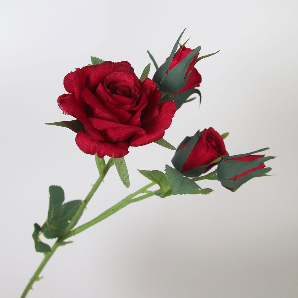 Rosas artificiales de 17" para bodas y eventos - Caramel