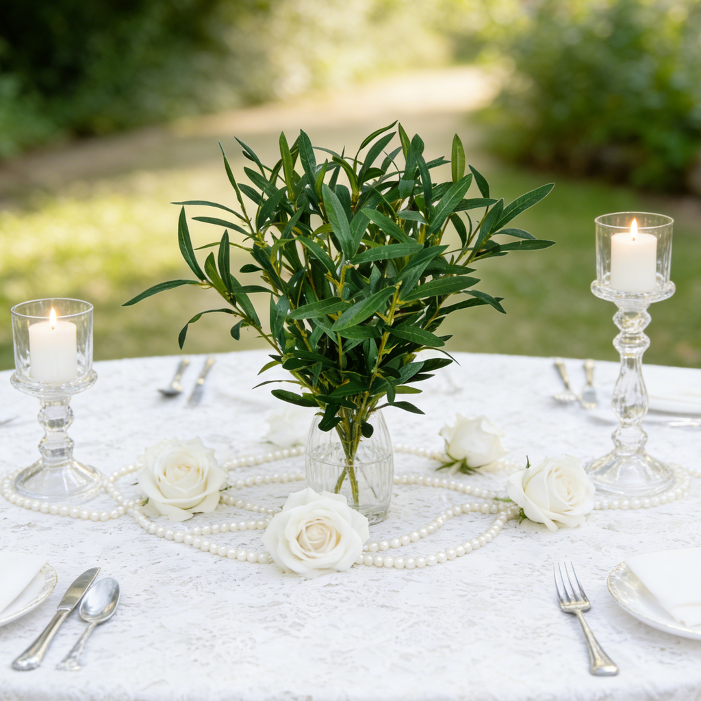Olivo artificiales de 19.7" 20 piezas para bodas y eventos - Forest verde