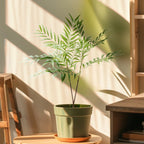 Hojas de palmera artificiales con resistencia a los rayos UV con tacto real de 37.7" para jardín, balcón y terraza