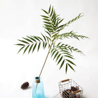 Hojas de palmera artificiales con resistencia a los rayos UV con tacto real de 37.7" para jardín, balcón y terraza