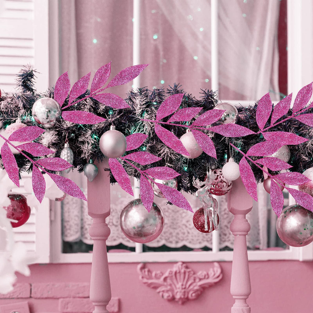Flores de Pascua artificiales de 13" x 5" para bodas y eventos