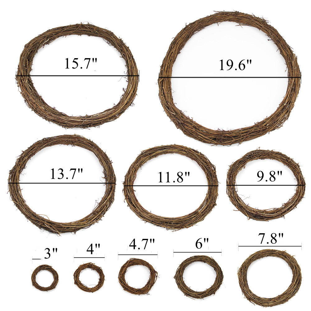 Corona o guirnalda artificial para arreglos florales y proyectos DIY - Marrón 4.7"