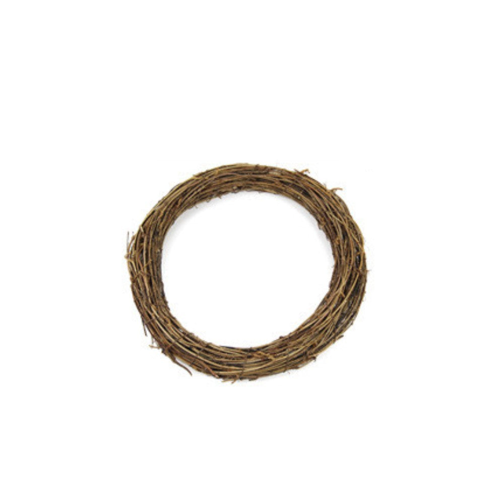 Corona o guirnalda artificial para arreglos florales y proyectos DIY - Marrón 4"