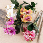 Orquídeas artificiales de 13" x 11" para bodas y eventos - Blanco