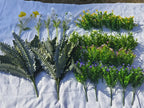 Helechos artificiales con resistencia a los rayos UV de 23" x 15" 27 piezas para jardín, balcón y terraza