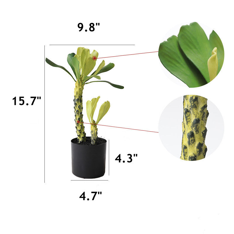 Planta artificial con resistencia a los rayos UV con tacto real para jardín, balcón y terraza