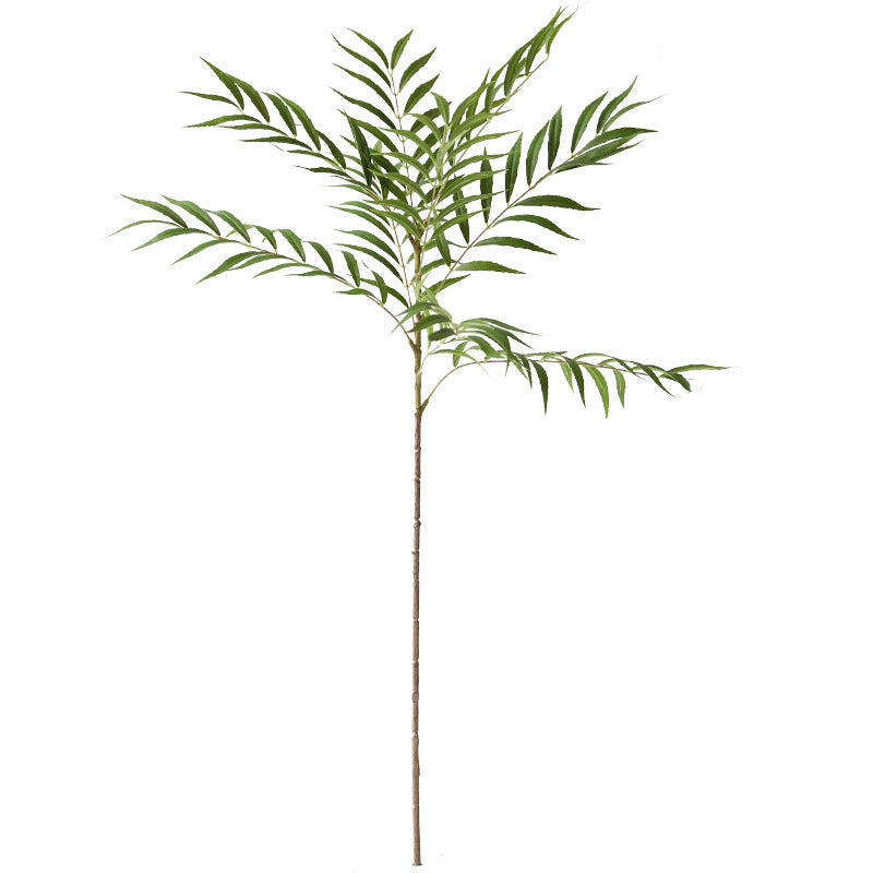 Hojas de palmera artificiales con resistencia a los rayos UV con tacto real de 37.7" para jardín, balcón y terraza