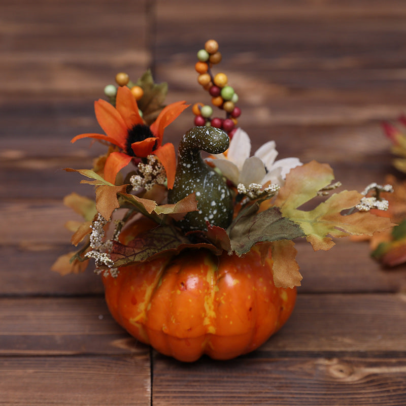 Calabazas artificiales de 8" x 4" 3 piezas para bodas y eventos