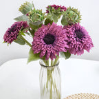 Girasoles artificiales de 17" para bodas y eventos - Morado