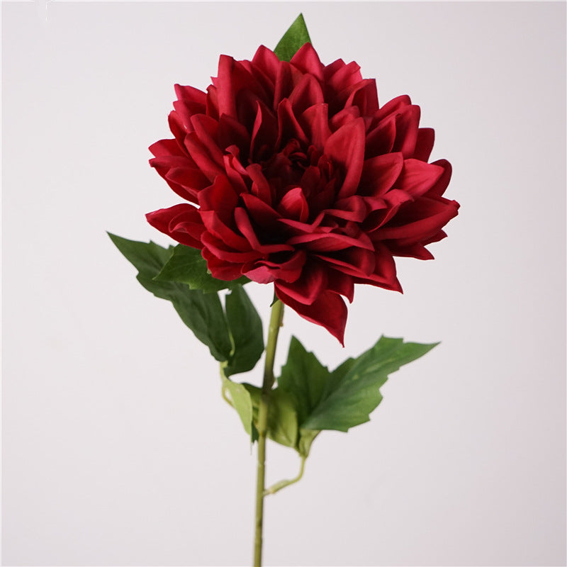 Dalias artificiales con tacto real de 20" x 4" para bodas y eventos - Blanco