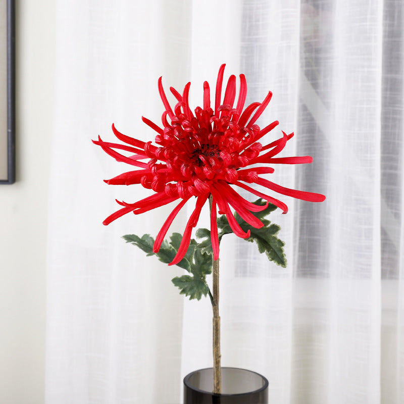 Crisantemos artificiales con resistencia a los rayos UV con tacto real de 28.3" para jardín, balcón y terraza