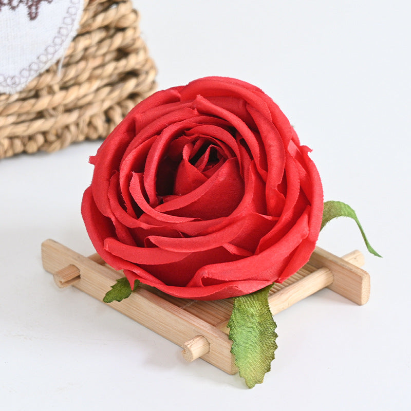 Rosas artificiales de 3" x 3" para bodas y eventos - Dark morado