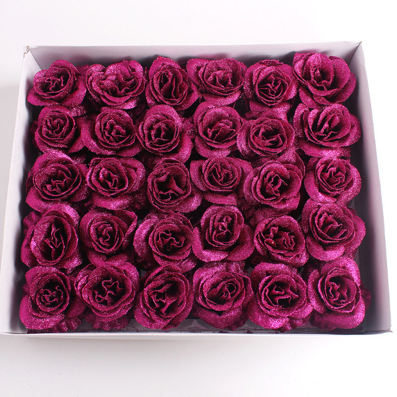 Rosas artificiales de 2" x 2" 30 piezas para bodas y eventos