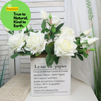 Rosas artificiales con tacto real de 29" x 12" para bodas y eventos - Light amarillo/rosa
