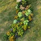 Arbusto artificial con resistencia a los rayos UV de 12" x 12" 8 piezas para jardín, balcón y terraza - Verde