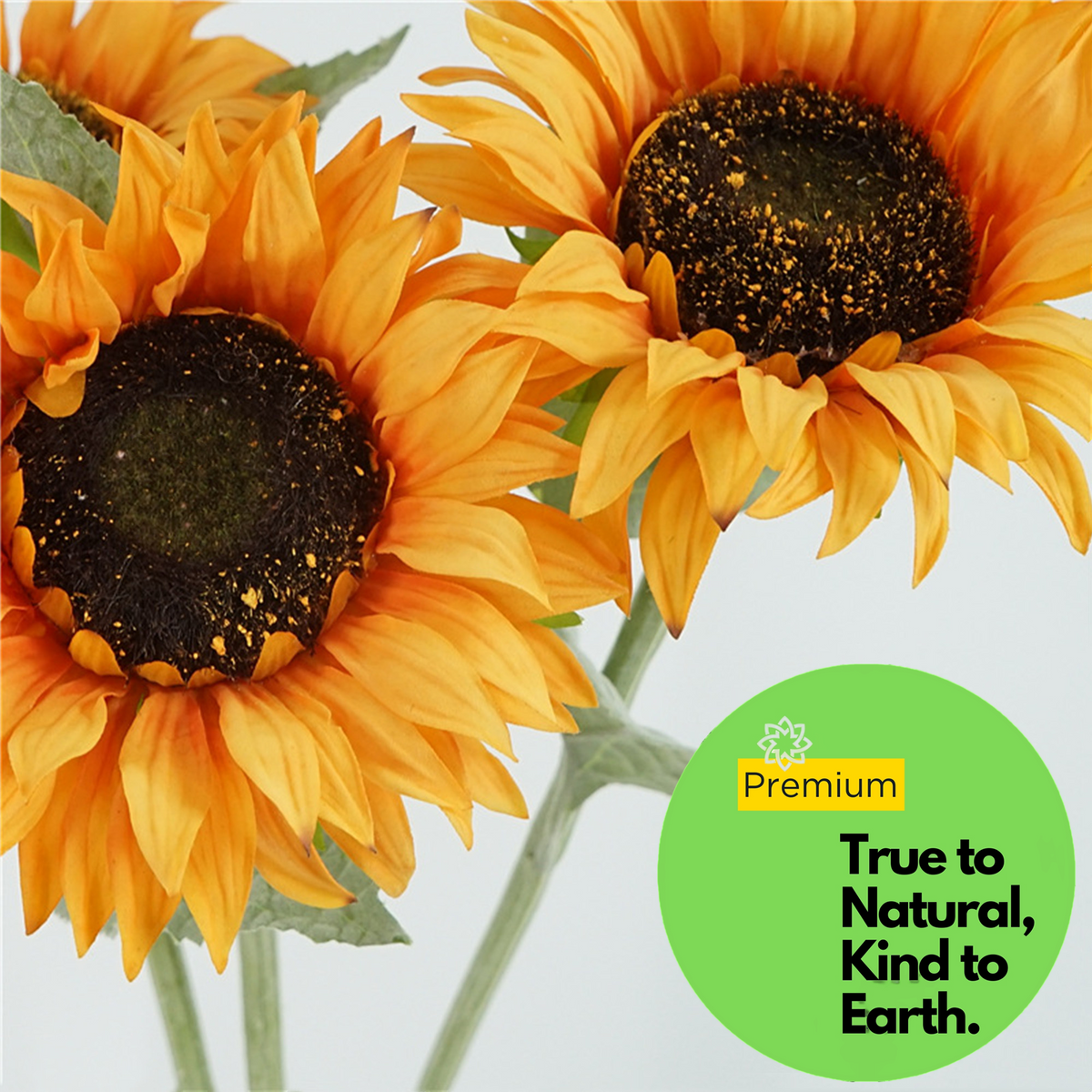 Girasoles artificiales con tacto real de 23.6" para bodas y eventos - Sunset