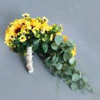 Girasoles artificiales con tacto real de 9" para bodas y eventos