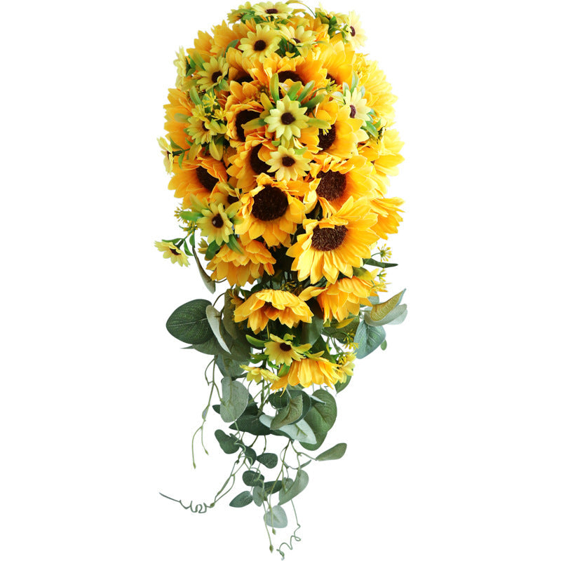 Girasoles artificiales con tacto real de 9" para bodas y eventos